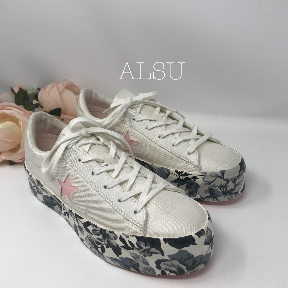 Converse One Star Platform Satin OX Egret Storm W - Picture 6 of 8